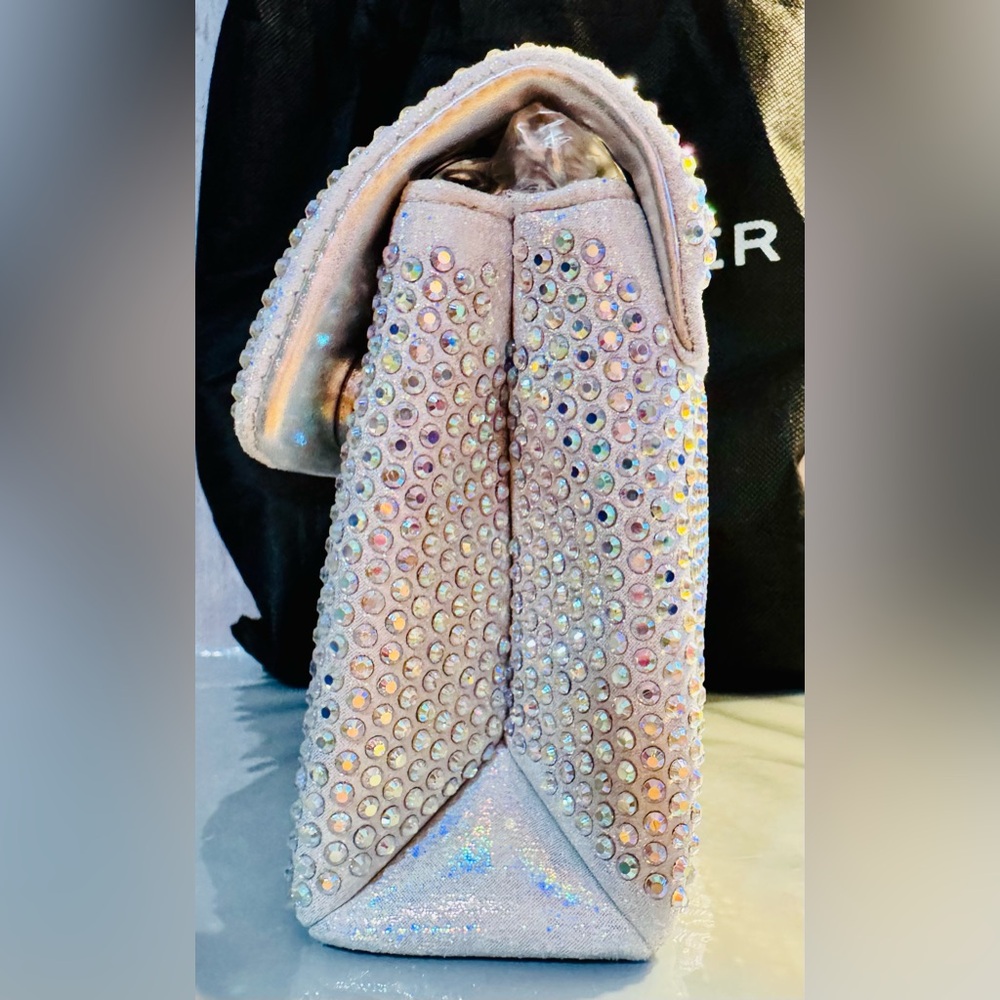 Kurt Geiger Silver Brixton Crossbody shoulder Bag Iridescent + dust-bag NWT - Picture 12 of 17